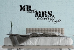Wandtattoo Schlafzimmer "Mister & Miss right"