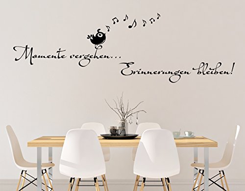 Wandtattoo Sprüche/Zitate "Momente & Erinnerungen" (90cm) - Wandtattoos