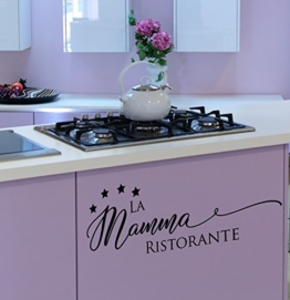 Wandtattoo Küche Sprüche "La Mamma Ristorante"